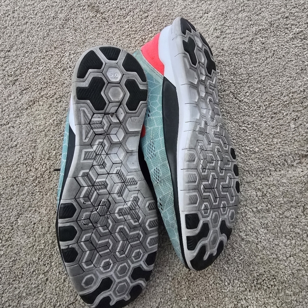 Nike Free 5.0 TR Fit 5 Print Women's Training Shoes Size 6.5 Blue Pink Athletic - Picture 8 of 12